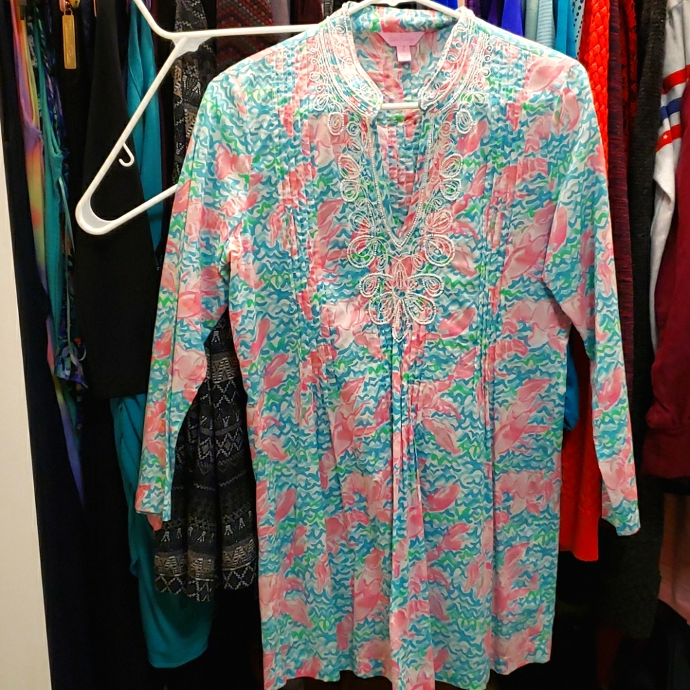 Lilly pultizer lobstah roll tunic